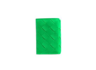 Bottega Veneta Intrecciato Calfskin Tiny Trifold Wallet "Parakeet"