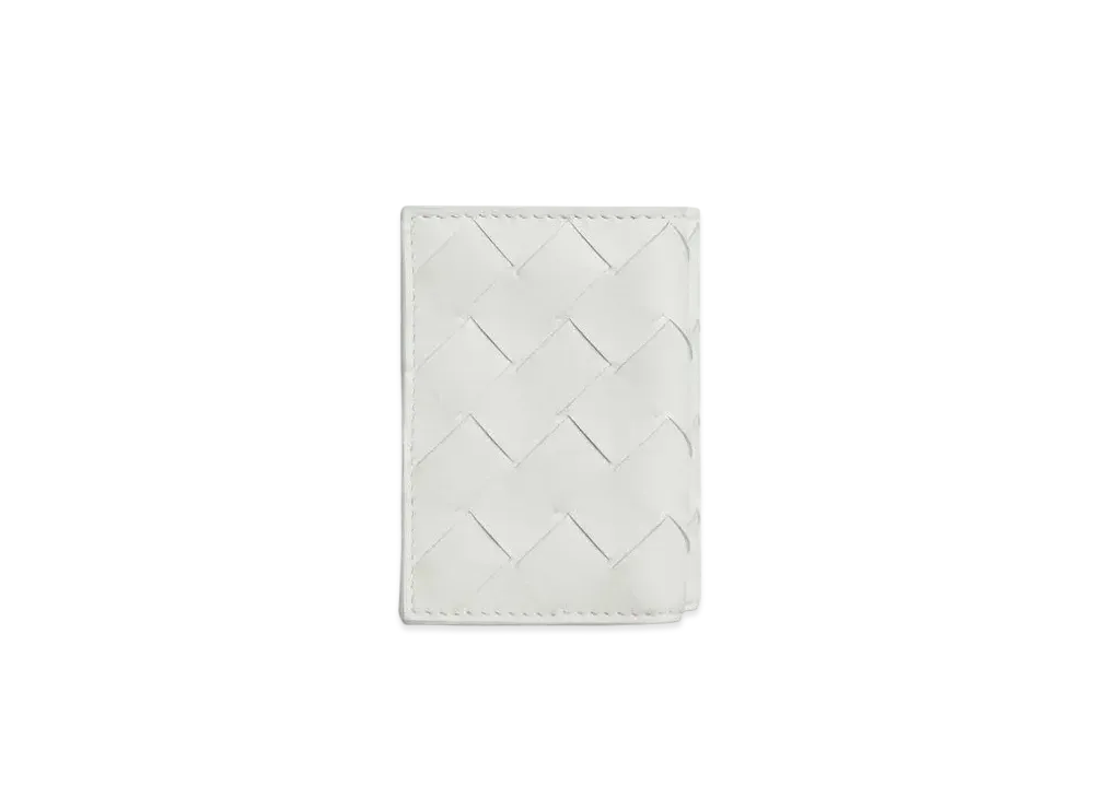 Bottega Veneta Intrecciato Calfskin Tiny Trifold Wallet "white/Parakeet"