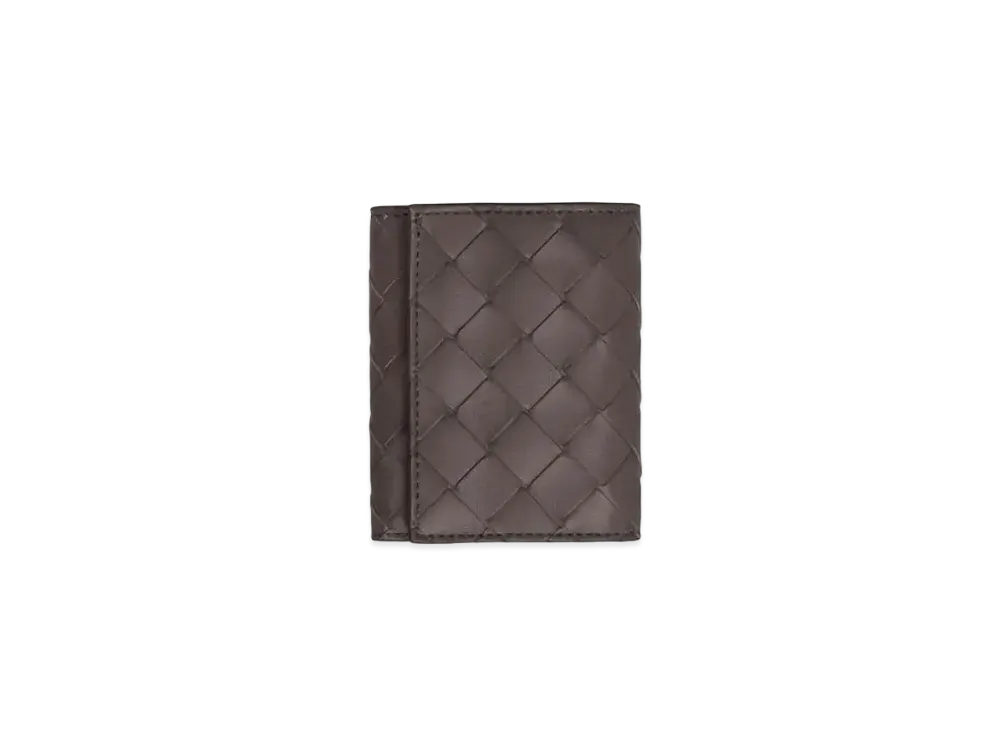 Bottega Veneta Intrecciato Lambskin Calfskin TriFold Mini Wallet "Potion"