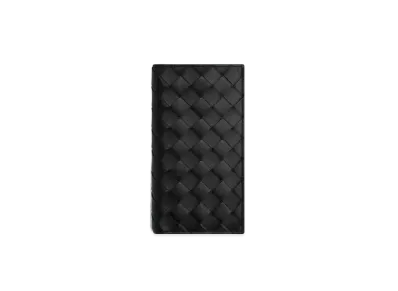 Bottega Veneta Intrecciato Calfskin Bi-fold Long Wallet "Black/Redstone"