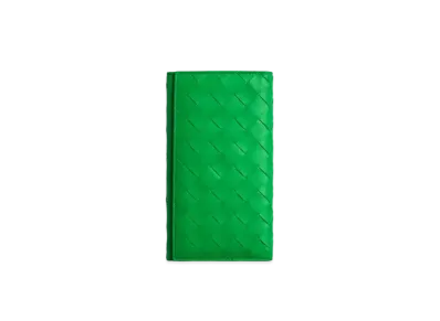 Bottega Veneta Intrecciato Calfskin Bi-fold Long Wallet "Parakeet"