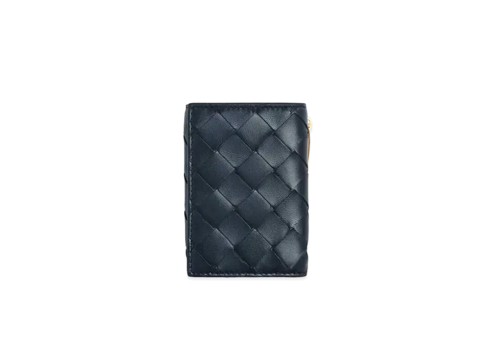 Bottega Veneta Intrecciato Lambskin Tiny Trifold Zippered Wallet "Space"