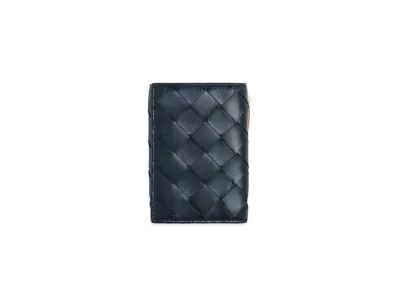 Bottega Veneta Intrecciato Lambskin Tiny Trifold Zippered Wallet "Space"