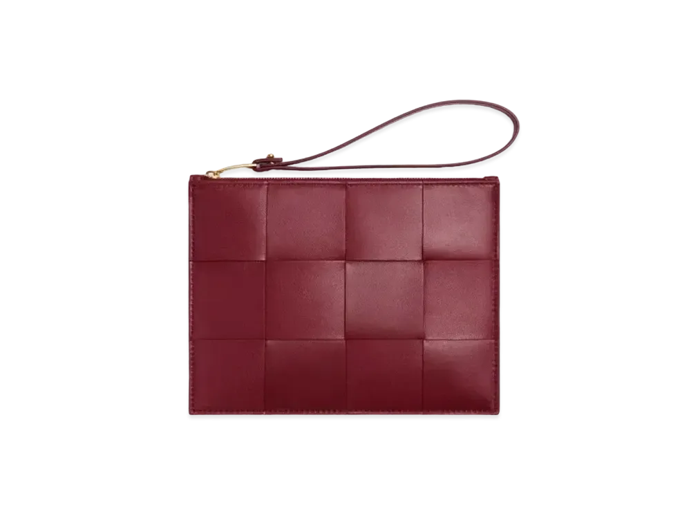 Bottega Veneta Casette Maxi Intrecciato Lambskin Calfskin Medium Poach "Bordeaux"