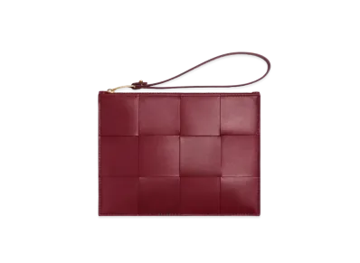 Bottega Veneta Casette Maxi Intrecciato Lambskin Calfskin Medium Poach "Bordeaux"