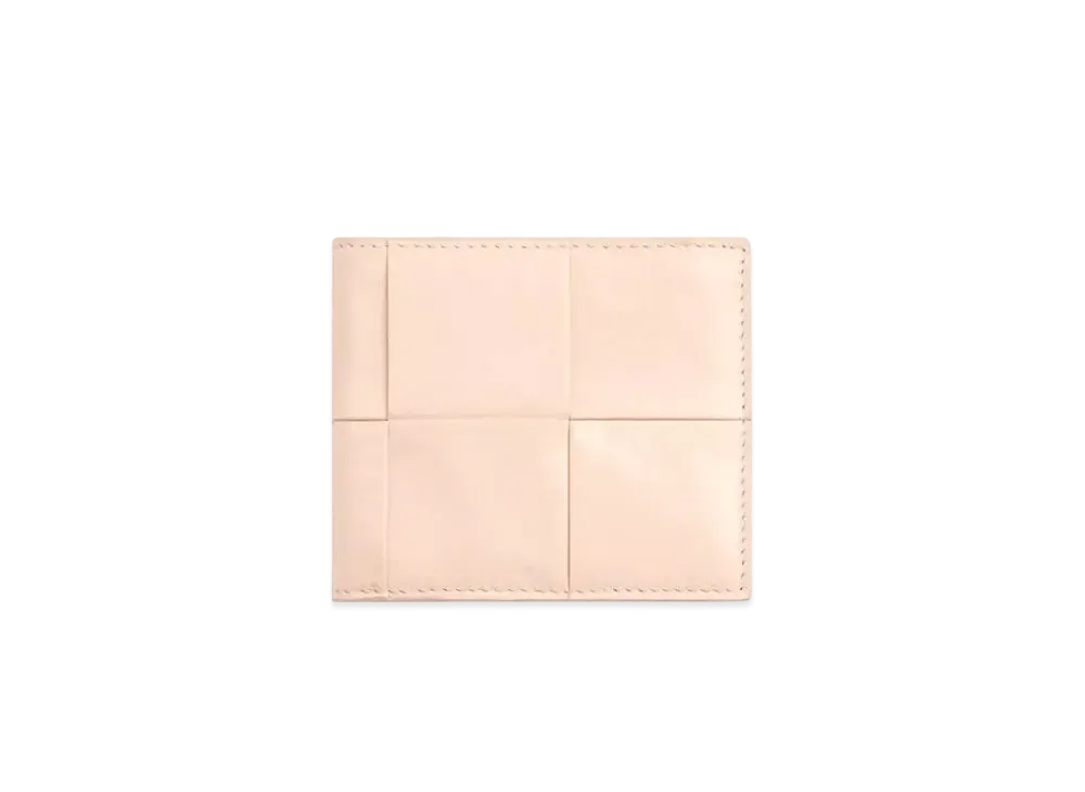 Bottega Veneta Casette Maxi Intrecciato Paper Calf Bi-fold Wallet "Melon Washed"