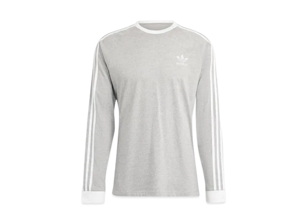 adidas Adicolor Classics Three Stripes Long Sleeve T-Shirt "Medium Gray Heather"
