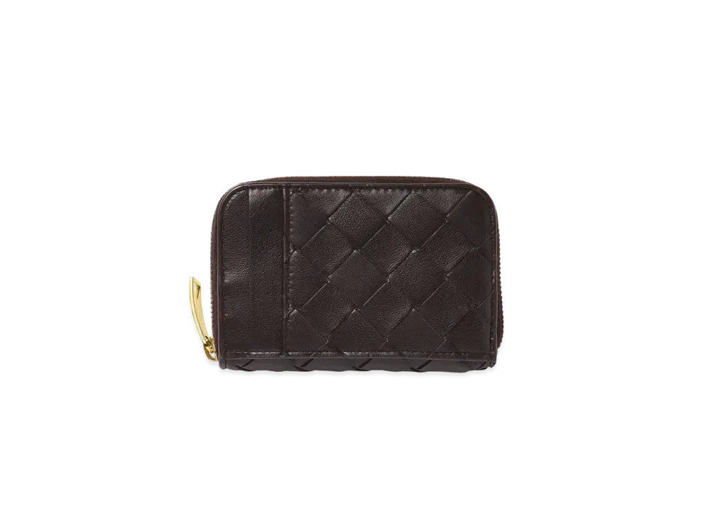 Bottega Veneta Intrecciato Lambskin Zip Around Coin Purse "Potion"
