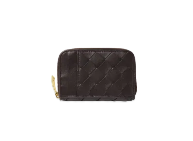 Bottega Veneta Intrecciato Lambskin Zip Around Coin Purse "Potion"