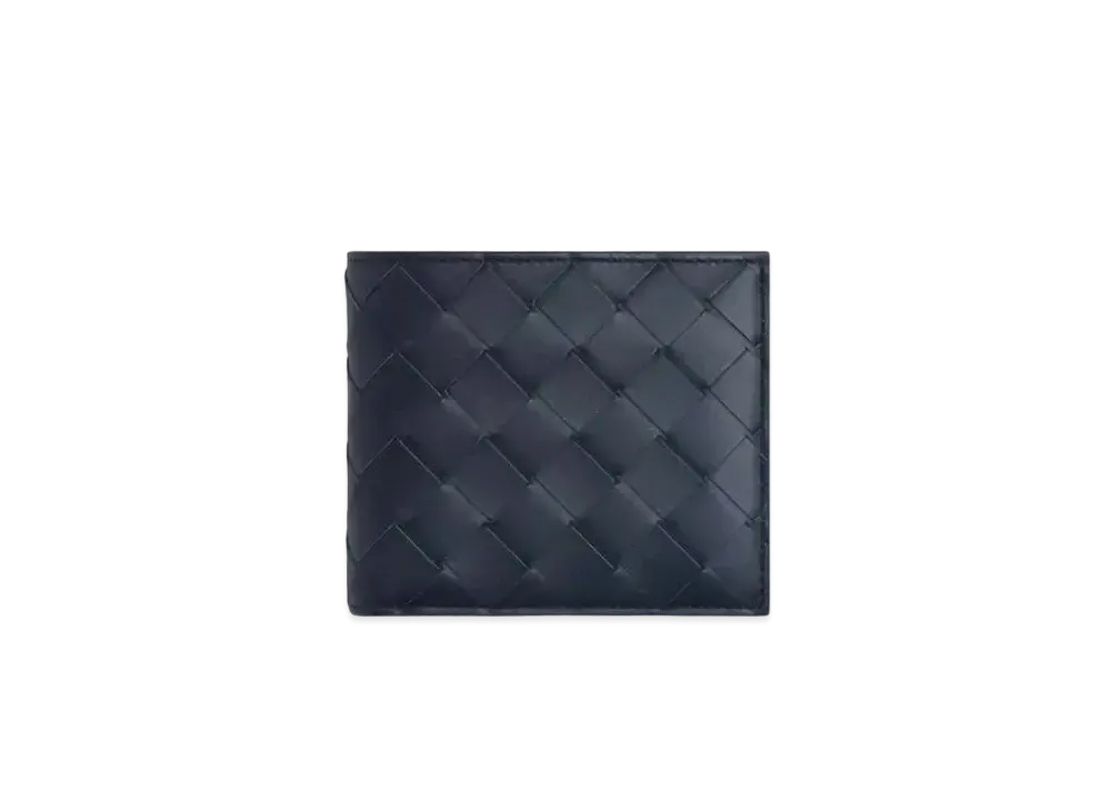 Bottega Veneta Intrecciato Calfskin Bi-fold Wallet With Coin Purse "Space/Cob"
