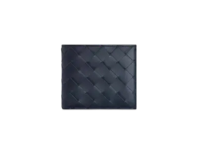 Bottega Veneta Intrecciato Calfskin Bi-fold Wallet With Coin Purse "Space/Cob"