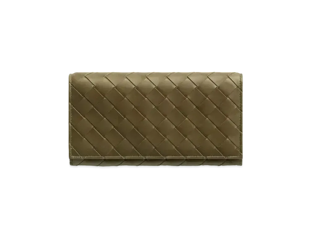 Bottega Veneta Intrecciato LongWallet With Coin Purse "Mud"