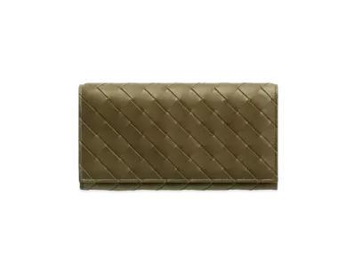 Bottega Veneta Intrecciato LongWallet With Coin Purse "Mud"