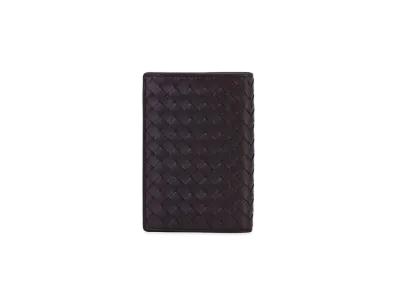 Bottega Veneta Intrecciato Lambskin Passport Case "Espresso"