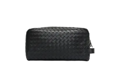 Bottega Veneta Intrecciato Calfskin Travel Pouch "Black"