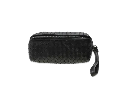 Bottega Veneta Intrecciato Lambskin Cosmetic Pouch "Black"