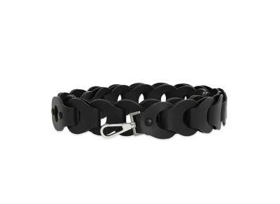 Bottega Veneta Soft Leather Chain Shaped Shoulder Strap "Black"