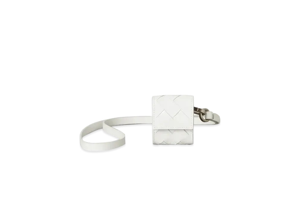 Bottega Veneta Intrecciato Calfskin AirPods Case "White"