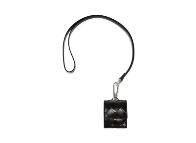 Bottega Veneta Intrecciato Calfskin AirPods Case "Black"