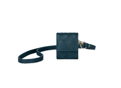 Bottega Veneta Intrecciato Calfskin AirPods Case "Deep Blue"