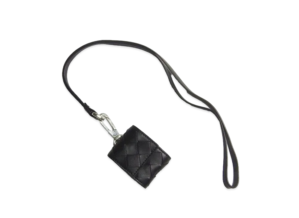 Bottega Veneta Intrecciato Calfskin AirPods Case "Black"