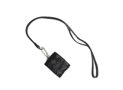 Bottega Veneta Intrecciato Calfskin AirPods Case "Black"