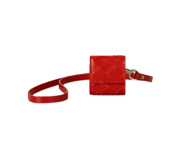 Bottega Veneta Intrecciato Calfskin AirPods Case "Red"