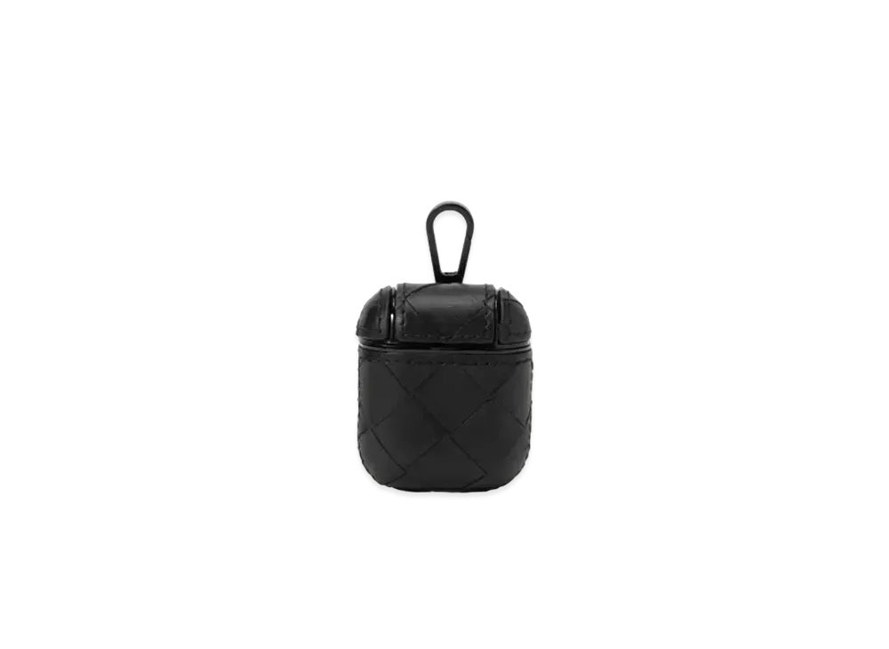 Bottega Veneta Intrecciato Calfskin AirPods Case "Black"