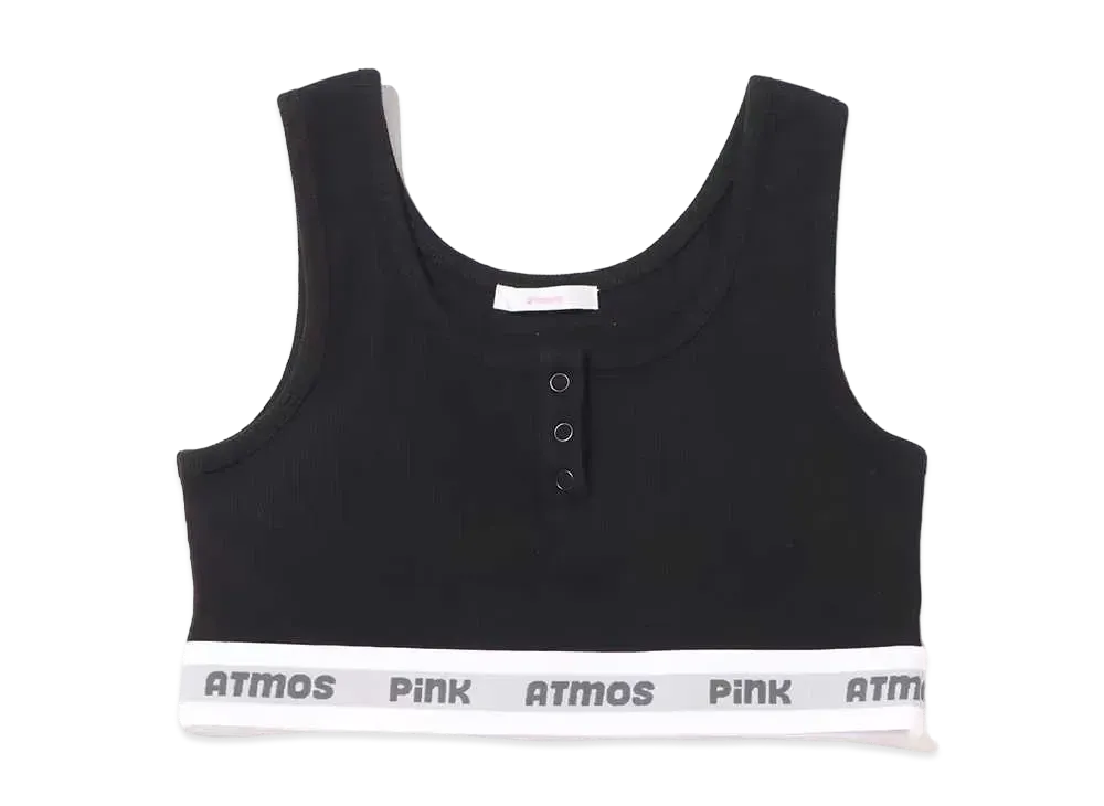 atmos pink Basic Short Rib Tank "Black"