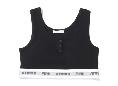 atmos pink Basic Short Rib Tank "Black"