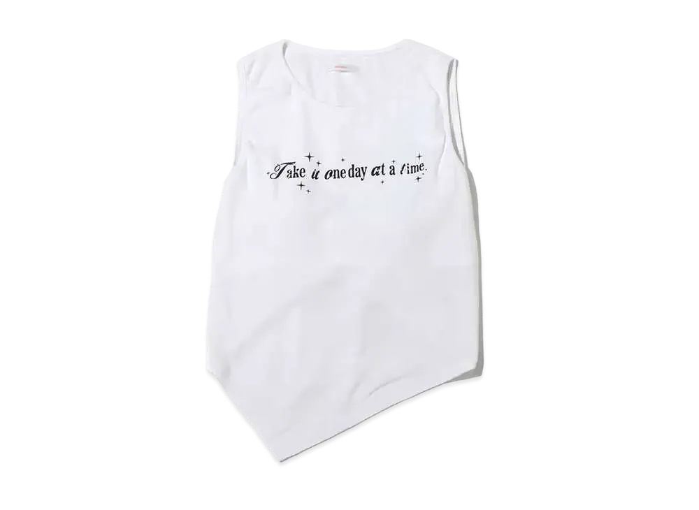 atmos pink Open Back Tank Top "White"