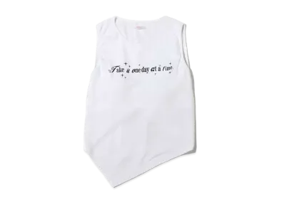 atmos pink Open Back Tank Top "White"