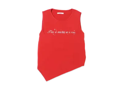 atmos pink Open Back Tank Top "Red"