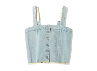 atmos pink Denim Bustier "L_Blue"