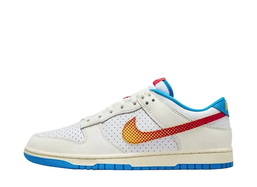 ナイキ ダンク ロー ハーレム グローブトロッターズ "セイル/ユニバーシティレッド/ツアーイエロー/フォトブルー/ホワイト"