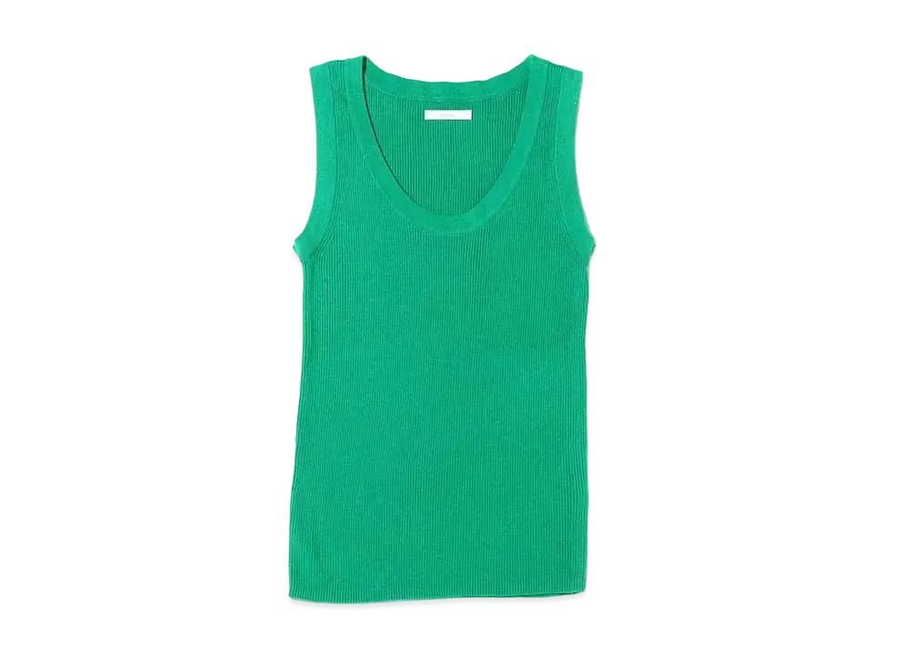 atmos pink Basic Ribbed Tank Top "Green"