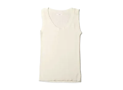 atmos pink Basic Ribbed Tank Top "White"