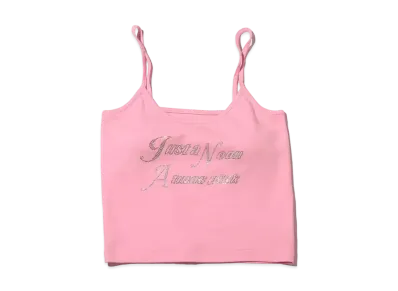 atmos pink x Just Annoon Rhinestone Logo Cami "Pink"