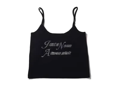atmos pink x Just Annoon Rhinestone Logo Cami "Black"