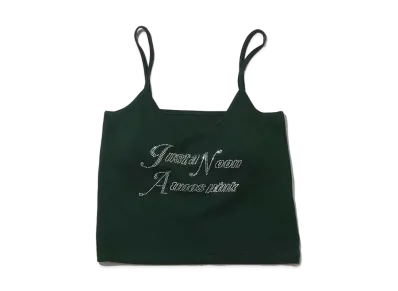 atmos pink x Just Annoon Rhinestone Logo Cami "Green"