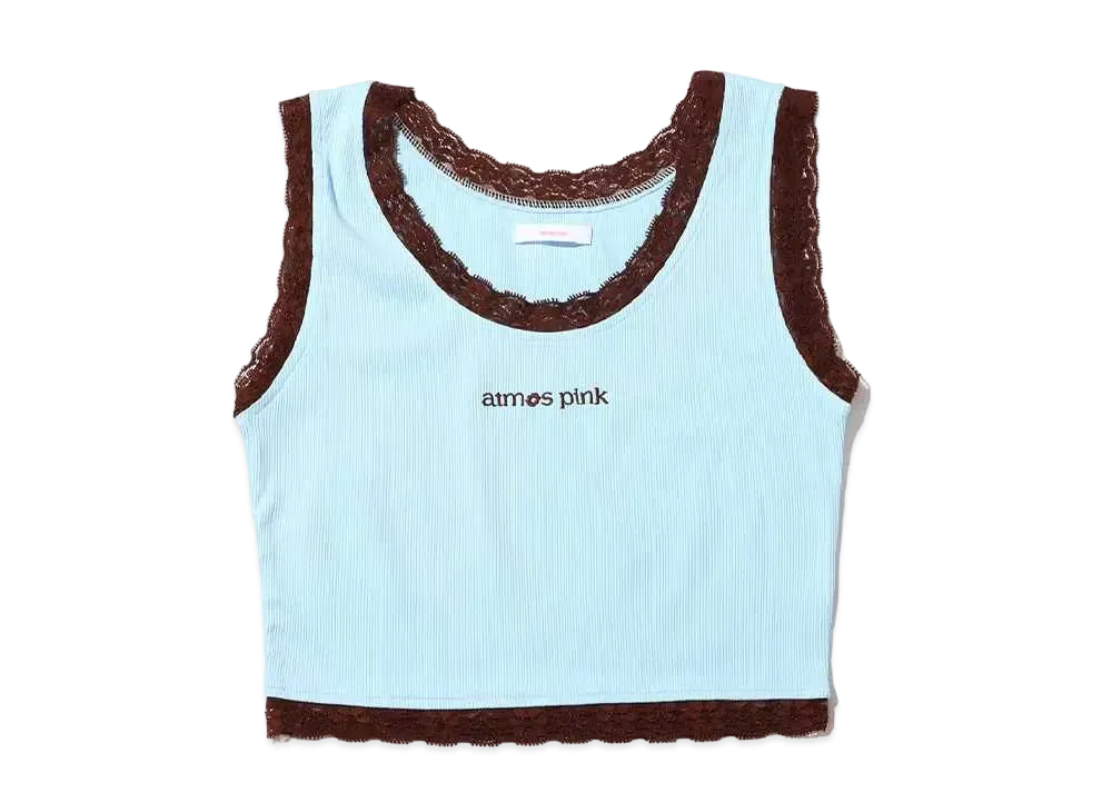 atmos pink High Lace Tank Top "Sax"