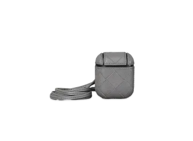 Bottega Veneta Intrecciato Lambskin AirPods Case "Cement"