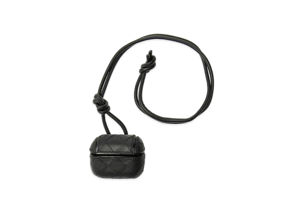 Bottega Veneta Intrecciato Calfskin AirPods Pro Case "Black"