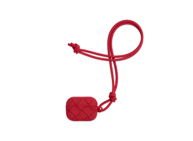 Bottega Veneta Intrecciato Rubber Silicon Airpods Pro Case "Apple Candy"