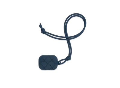 Bottega Veneta Intrecciato Rubber Silicon Airpods Pro Case "Deep Blue"