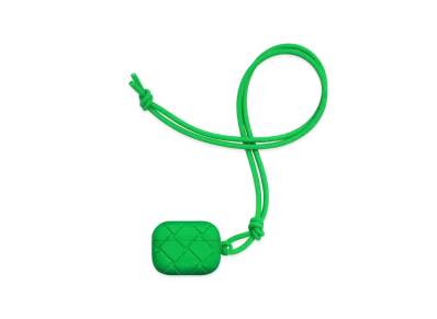 Bottega Veneta Intrecciato Rubber Silicon Airpods Pro Case "Parakeet"