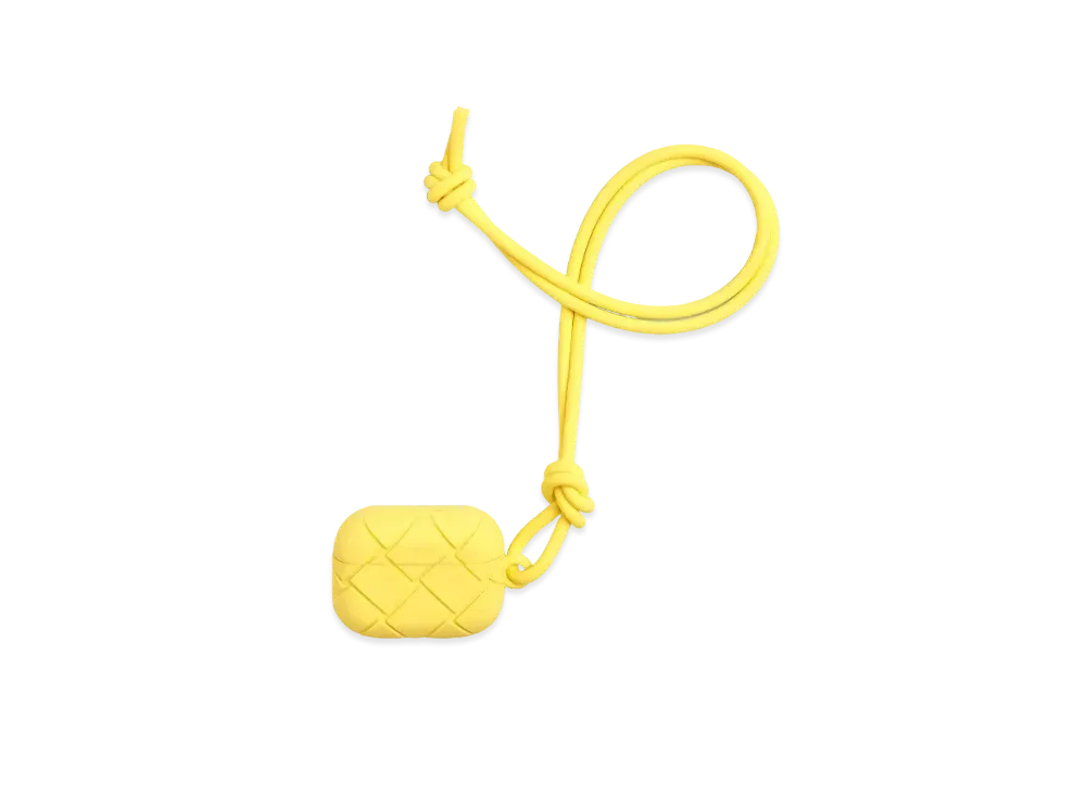 Bottega Veneta Intrecciato Rubber Silicon Airpods Pro Case "Sharbert"