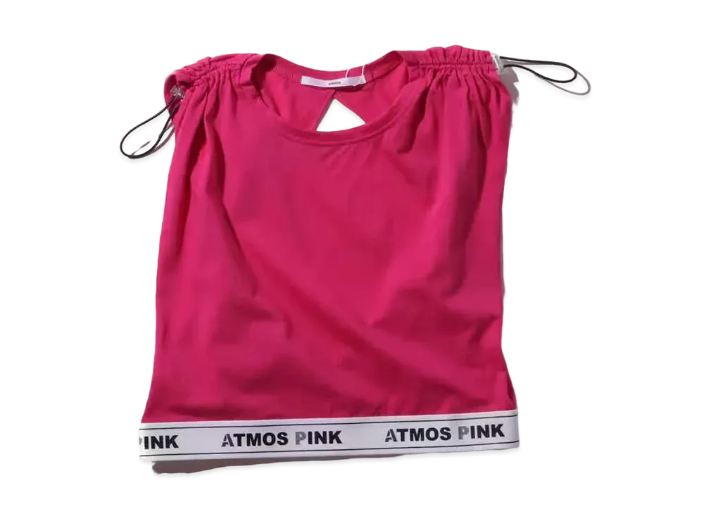 atmos pink Back Twist Sleeveless Tops "Pink"