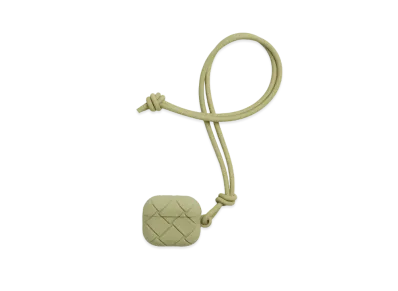 Bottega Veneta Intrecciato Rubber Silicon AirPods Case "Travertine"