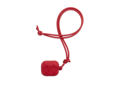 Bottega Veneta Intrecciato Rubber Silicon AirPods Case "Apple Candy"